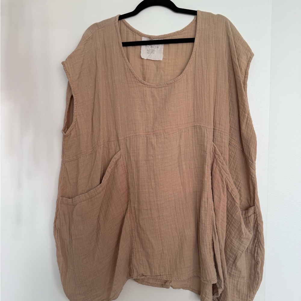 Acacia Swimwear Tan Tunic Top